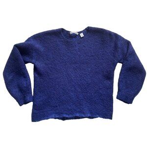 Country Road Sweater Size X Small, Crew Neck, purple & blue, mohair blend, wool